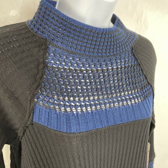 Free People Snow Day Ribbed Mock Neck Long Sleeve Tunic Sweater NWT Size XS - Picture 8 of 11